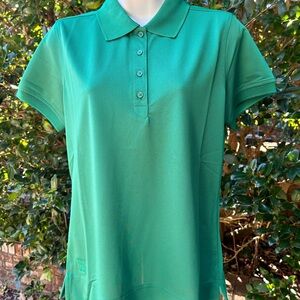 Kate Lord Green Short Sleeve Polo Golf Shirt Cotton Womens Size M